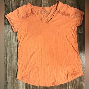 Eddie Bauer Women's Coral V-Neck Tee